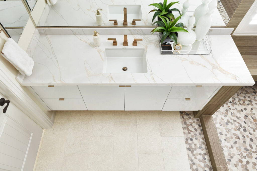 Quartz Stone Slab For Kitchen Platform Countertops